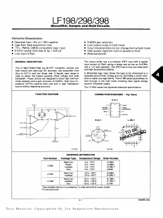 LF398H Datasheet PDF ETC