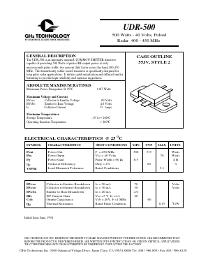 UDR-500 Datasheet PDF ETC