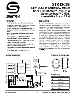 STK12C68-KF45M Datasheet PDF ETC