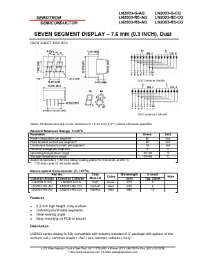 LN2003-RS-CG Datasheet PDF Sensitron