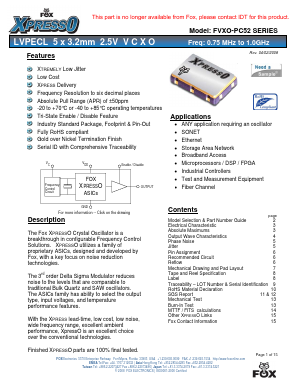 FVXO-PC52B-900.0-999.99 Datasheet PDF ETC