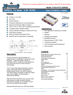FVXO-PC73B-1.0G-1.1G Datasheet PDF ETC