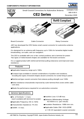 CE2A101Z00 Datasheet PDF ETC