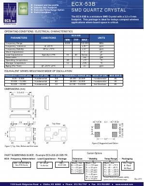 ECS-400-20-30B-TR Datasheet PDF ETC