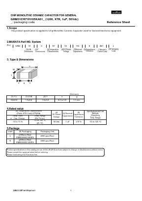 GRM31CR71H105KA61L Datasheet PDF ETC