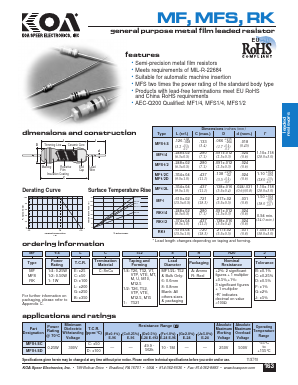 MFS1/4DCT52R1210F Datasheet PDF ETC