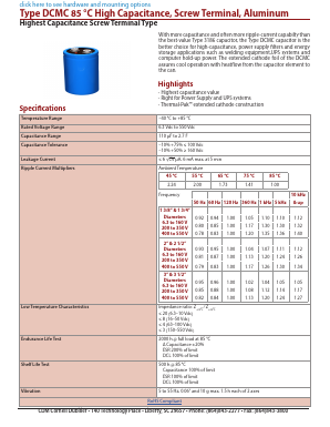 DCMC923U100FE2D Datasheet PDF ETC