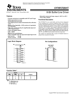 CY74FCT2541TQCT Datasheet PDF ETC