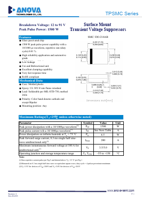TPSMC16A Datasheet PDF ETC