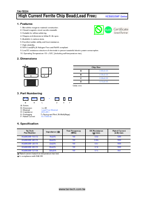 HCB0603WF Datasheet PDF ETC