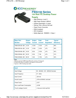 FWA150048A-11A Datasheet PDF ETC