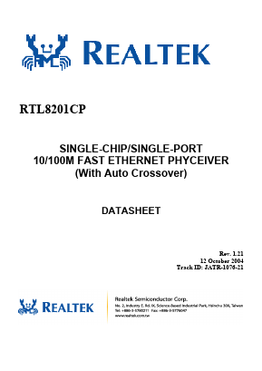 RTL8201CP-LF Datasheet PDF ETC1