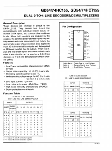 GD74HC155D Datasheet PDF ETC1