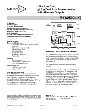 MXA2500JV Datasheet PDF ETC1