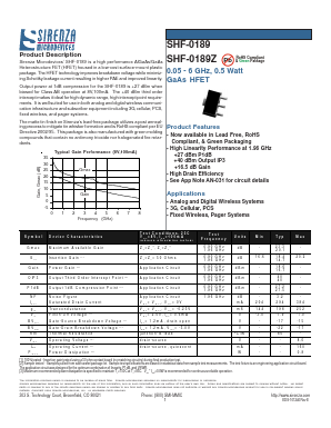 SHF-0189Z Datasheet PDF ETC1