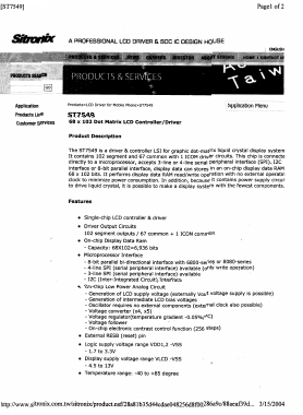 ST7549 Datasheet PDF ETC1