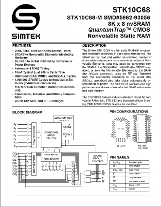 STK10C68-S45 Datasheet PDF ETC1