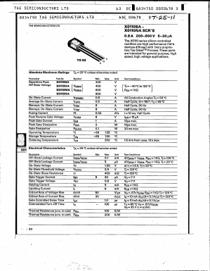 X0110NA Datasheet PDF ETC1