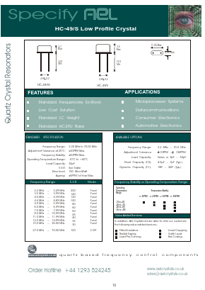 HC-49S Datasheet PDF ETC1