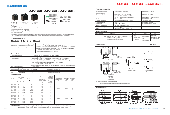 JZC-22F2FC12DDC9V Datasheet PDF ETC1