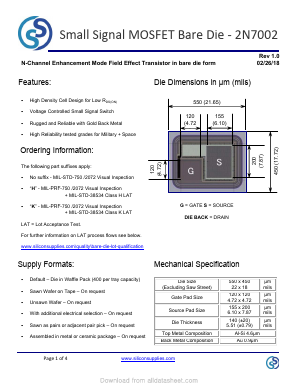 2N7002 Datasheet PDF ETC1