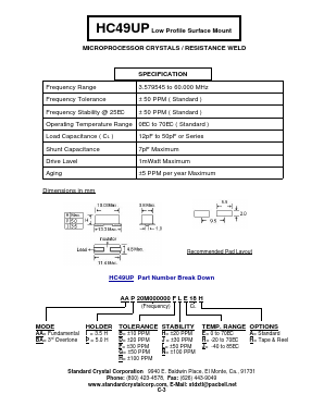 HC49UP Datasheet PDF ETC2