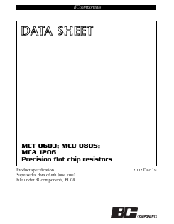 MCU0805 Datasheet PDF ETC2