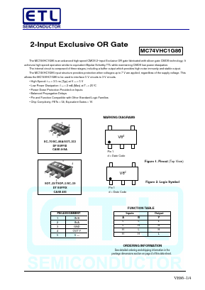 MC74VHC1G86DFT1 Datasheet PDF E-Tech Electronics LTD