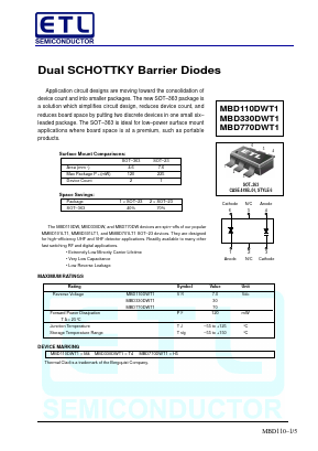 MBD110DWT1 Datasheet PDF E-Tech Electronics LTD