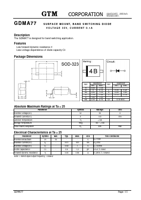 GDMA77 Datasheet PDF E-Tech Electronics LTD