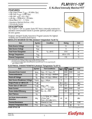 FLM1011-12F Datasheet PDF Eudyna Devices Inc