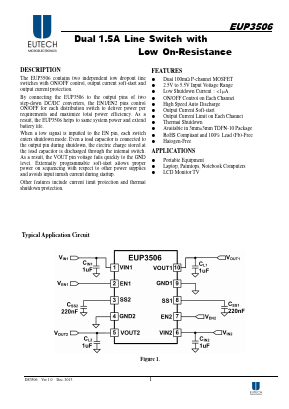 EUP3506 Datasheet PDF Eutech Microelectronics Inc