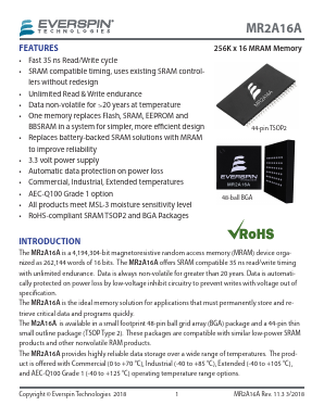 MR2A16ACMA35 Datasheet PDF Everspin Technologies Inc.