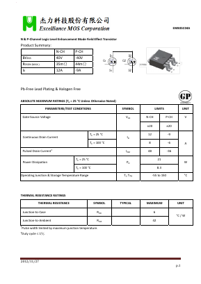 EMB35C04A Datasheet PDF Excelliance MOS Corp.