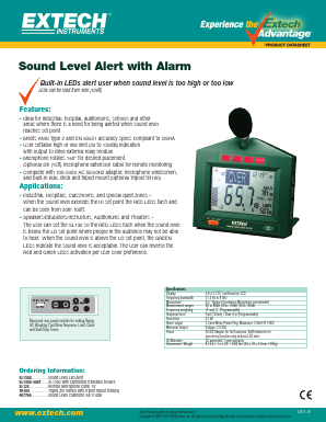 SL130G Datasheet PDF Extech Instruments Corporation.