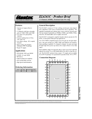 EL6295CJ Datasheet PDF Elantec -> Intersil