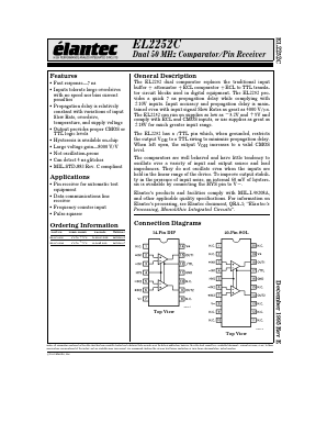 EL2252C Datasheet PDF Elantec -> Intersil