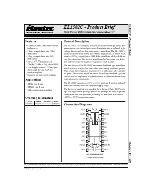 EL1502CM Datasheet PDF Elantec -> Intersil