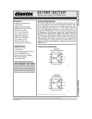 EL7104CN Datasheet PDF Elantec -> Intersil