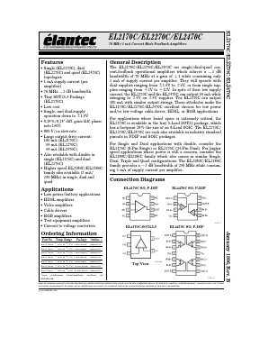 EL2170CS Datasheet PDF Elantec -> Intersil