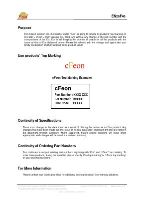 EN25F40-75WCP Datasheet PDF Eon Silicon Solution Inc.