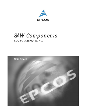 B7716 Datasheet PDF EPCOS AG
