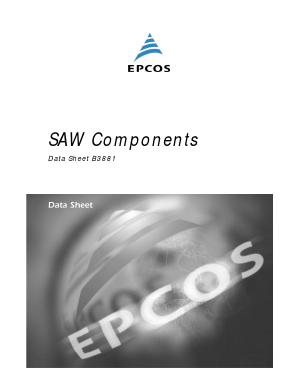 B3881 Datasheet PDF EPCOS AG
