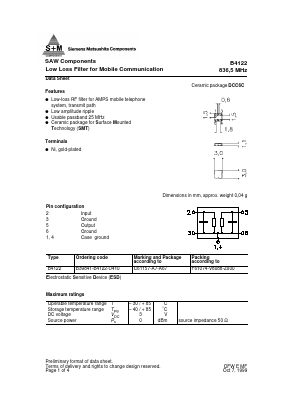 B39841-B4122-U410 Datasheet PDF EPCOS AG
