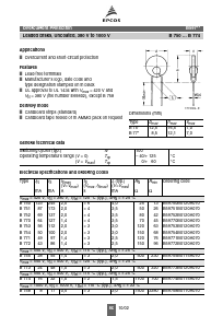 B59750B0120A070 Datasheet PDF EPCOS AG