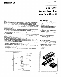 PBL3762QC Datasheet PDF Ericsson 