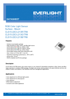 CLS15-22C-L213B-TR8 Datasheet PDF EVERLIGHT