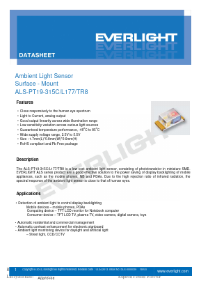 ALS-PT19-315C-L177-TR8 Datasheet PDF EVERLIGHT