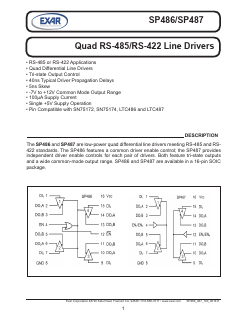SP487 Datasheet PDF Exar Corporation