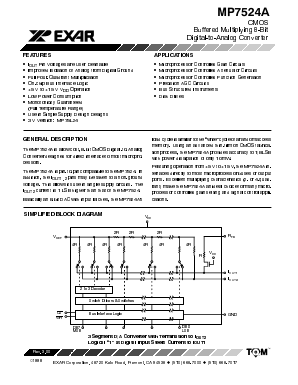 MP7524ABR Datasheet PDF Exar Corporation